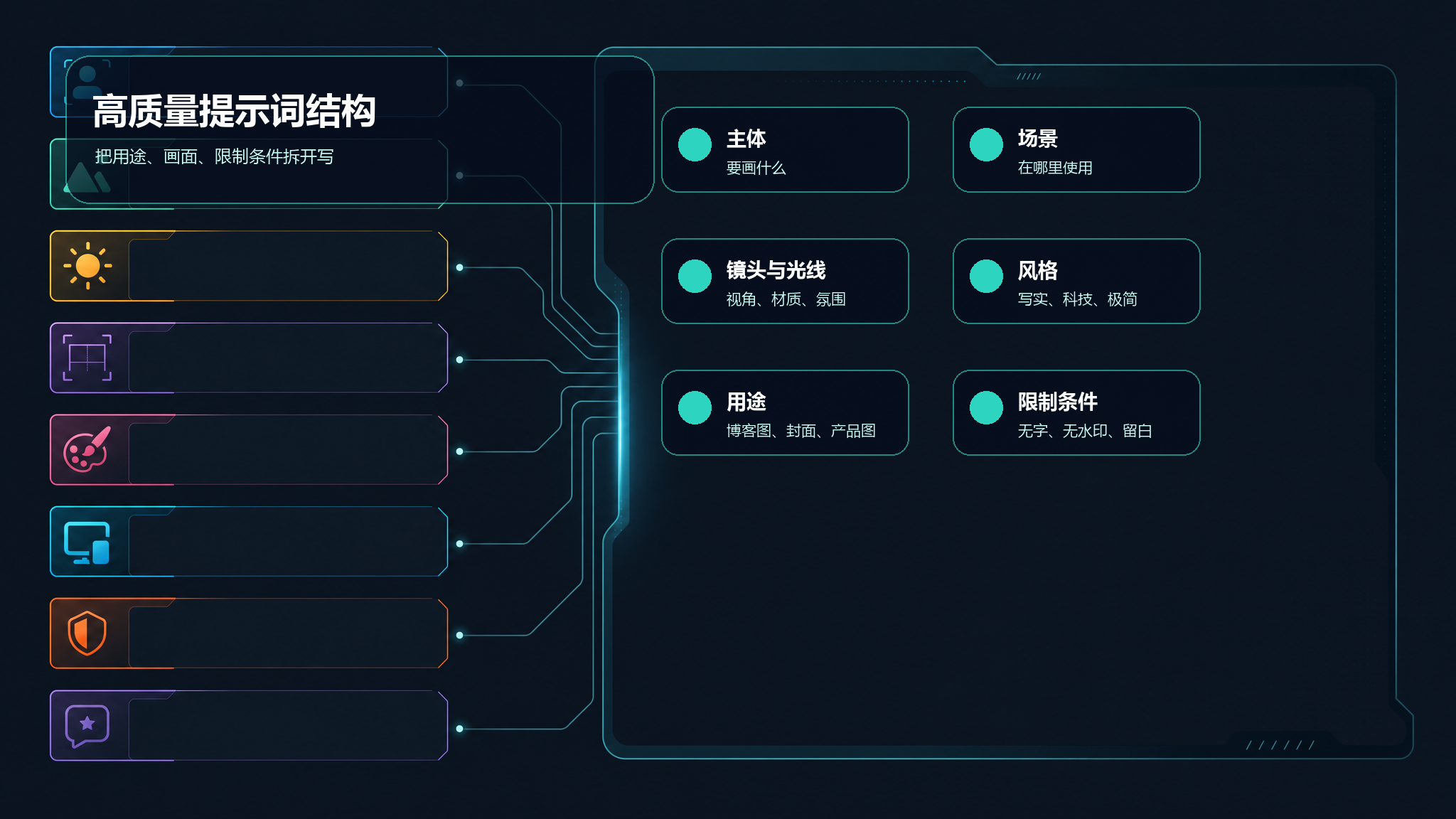 GPT Image 2 提示词案例框架：UI、产品摄影、教育插图