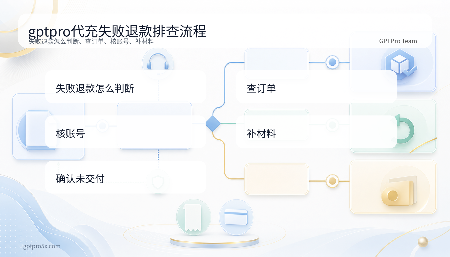 gptpro代充失败退款排查流程图
